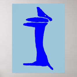 Póster El perro azul Dachshund