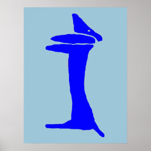 Póster El perro azul Dachshund