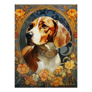 Póster El perro Beagle 003 - Natalia Mucha