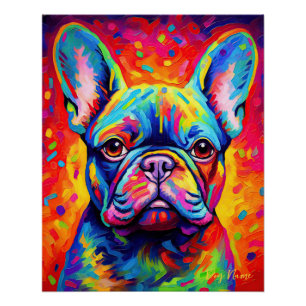 Póster El perro Bulldog francés 005 - Zetton Ziana