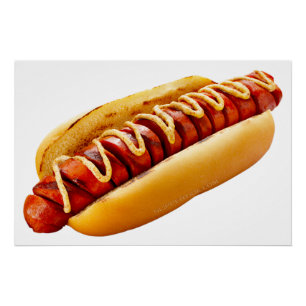 Póster El perro caliente de SlipperyJoe enclavado en un m