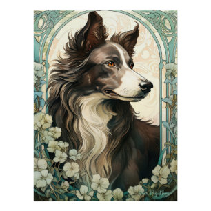 Póster El perro collie de la frontera 001 - Natalia Mucha