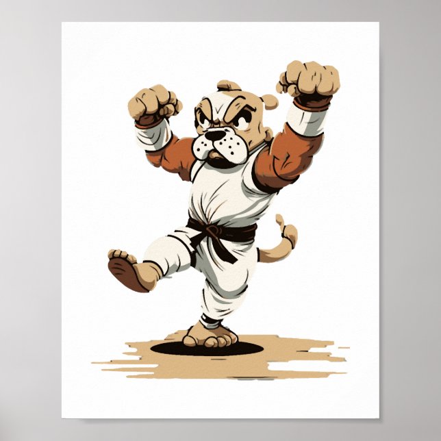 Póster El perro conoce a Karate (Frente)