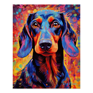 Póster El perro Dachshund 005 - Zetton Ziana
