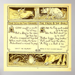 Póster El perro en la Manger Walter Crane