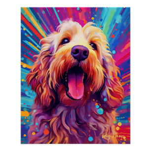 Póster El perro goldendoodle 001 - Zetton Ziana