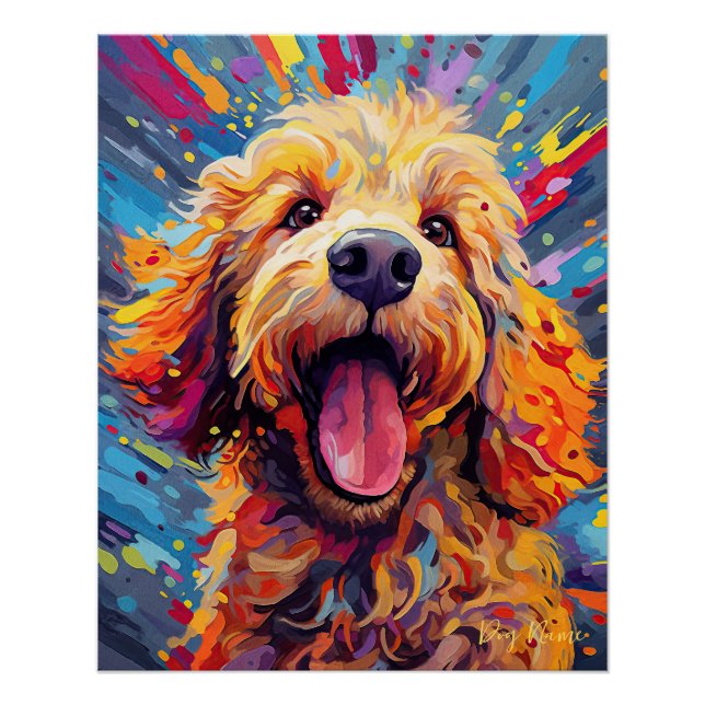 Póster El perro goldendoodle 003 - Zetton Ziana (Anverso)