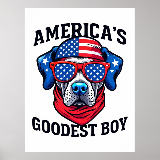 Póster El perro más bueno de América (Frente)