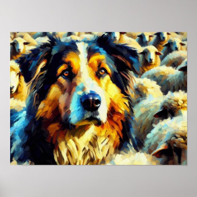 Póster El perro pastor solitario para el Poster de casa (Frente)