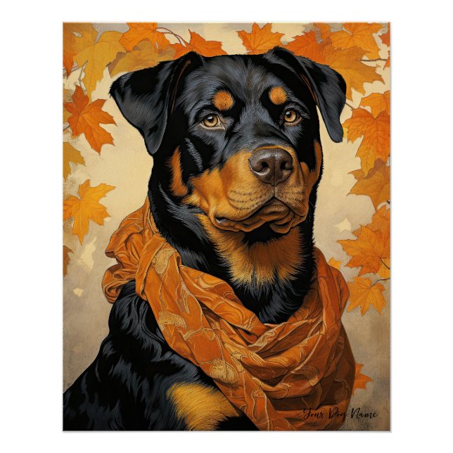 Póster El perro Rottweiler 001 - Odessa Leyendecker (Anverso)