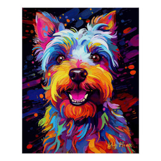 Póster El perro Schnauzer 001 - Zetton Ziana
