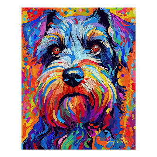 Póster El perro Schnauzer 005 - Zetton Ziana