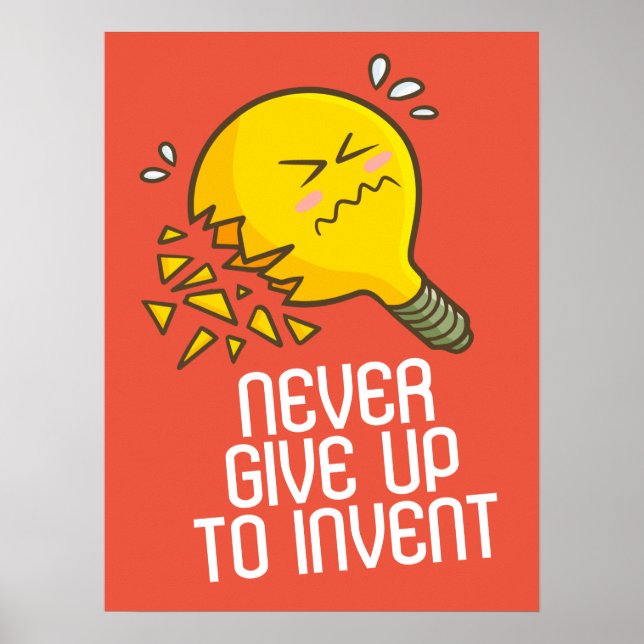 Póster El personalizable nunca se rinde para inventar (Frente)