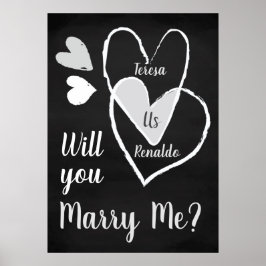 Póster El personalizado Chalk Corre "¿Mientras Te Casas C