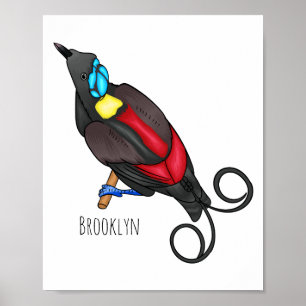Póster El personalizado de aves del paraíso de Wilson