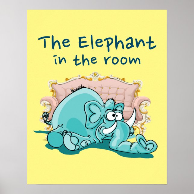 Póster El Personalizado Del Elefante En La Habitación (Frente)