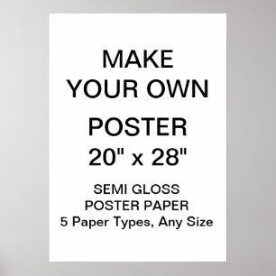 Póster El personalizado personalizó 20" x 28" semi poster