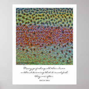 Póster El pescado pela el poster del montaje