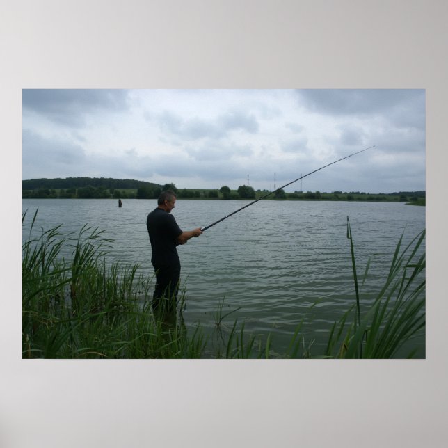 Póster El pescador por la noche (Frente)
