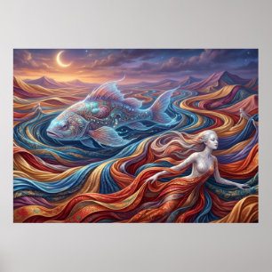 Póster El Pez Celestial en el Desierto de Seda
