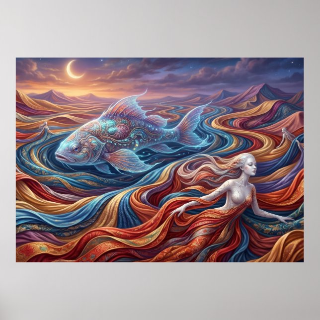Póster El Pez Celestial en el Desierto de Seda (Frente)