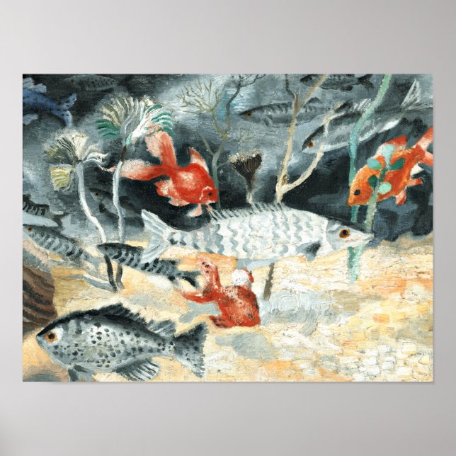 Póster El pez dorado, pintura de Christopher Wood (Frente)