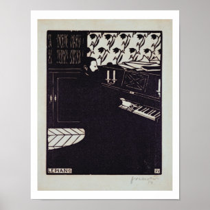 Póster El piano, 1914 (grabar en madera)