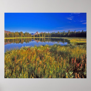 Póster El pico del índice refleja el lago de lodo en el l