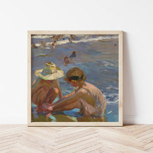 Póster El pie herido   Joaquín Sorolla