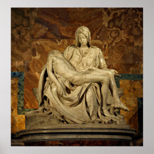 Póster El Pieta de Miguel Ángel en la basílica de San