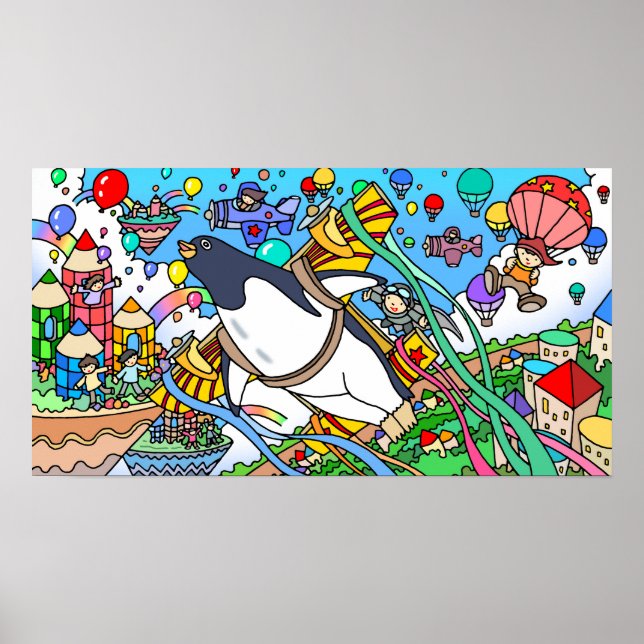 Póster El pingüino quería volar. (Frente)