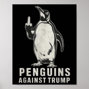 Póster El pingüino se alza contra los pingüinos del dedo