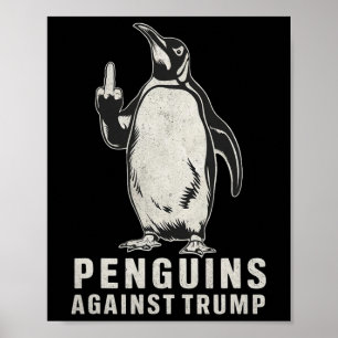 Póster El pingüino se alza contra los pingüinos del dedo