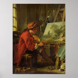 Póster El pintor en su estudio