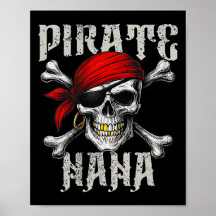 Póster El Pirata Nana Jolly Roger Bandera Y Cúlceras De C