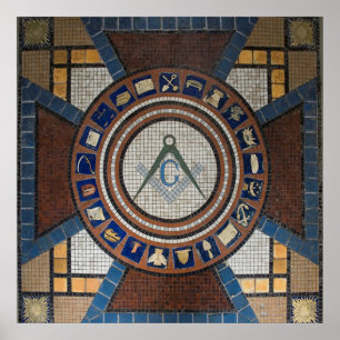 Póster El piso masónico tejó el mosaico