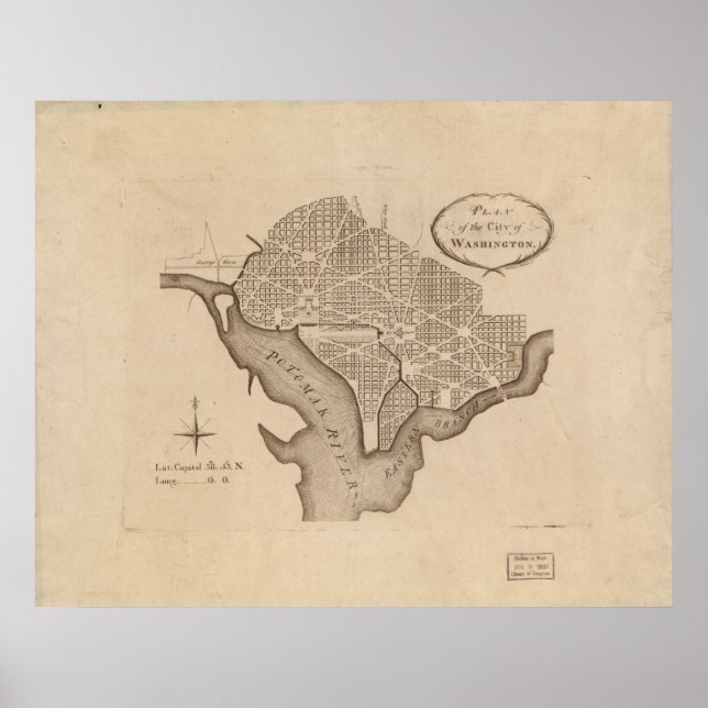 Póster El plan de L'Enfant de Washington (Frente)