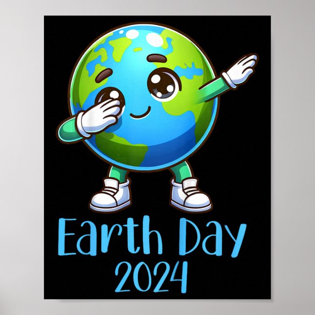 Póster El planeta del Dabbing Earth del Día de los Niños  (Frente)