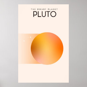 Póster El planeta enano Plutón
