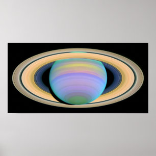 Póster El planeta Saturn en ultravioleta
