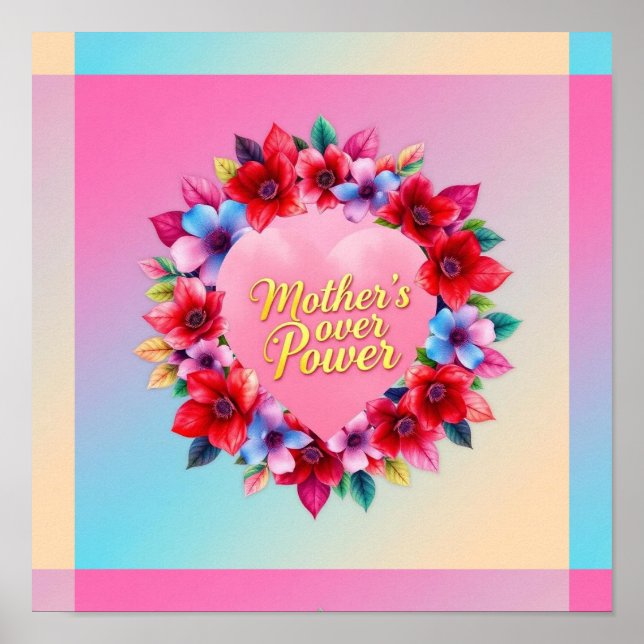 Póster El poder de la floración radiante de la madre (Frente)