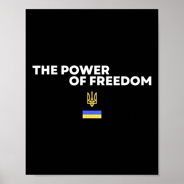 Póster El Poder De La Libertad Tridente Símbolo De La Ban (Frente)