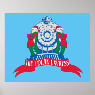 Póster El Polar Express Elfos en pie por tren
