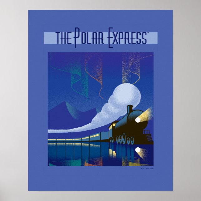 Póster El Polar Express | Viajes de cosecha de luz del no (Frente)