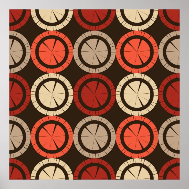 Póster El polka tiene un patrón impecable. Mosaico de fig (Frente)