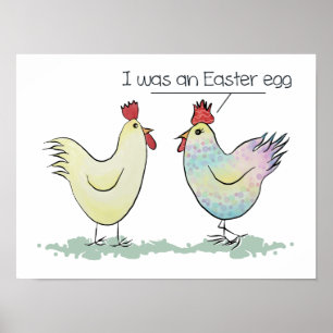 Póster El pollo gracioso era un Huevo de Pascua