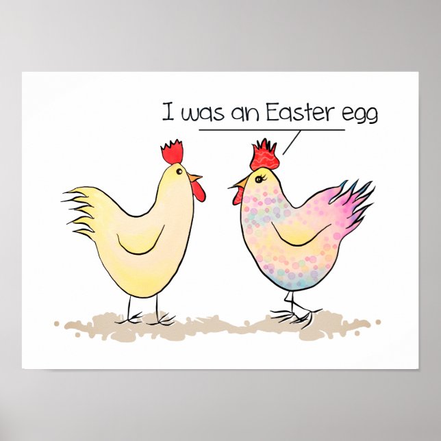 Póster El pollo gracioso fue un Poster de Huevo de Pascua (Frente)