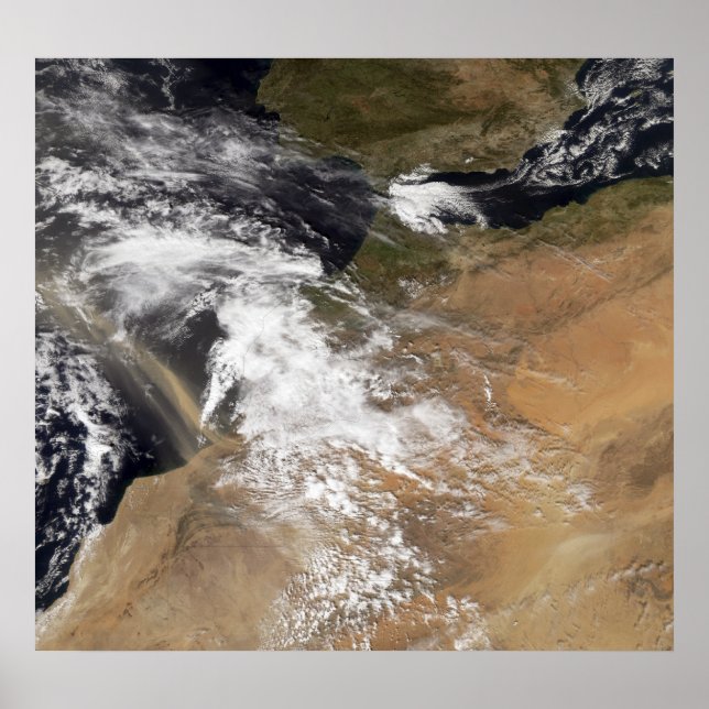 Póster El polvo se desploma frente a la costa marroquí (Frente)