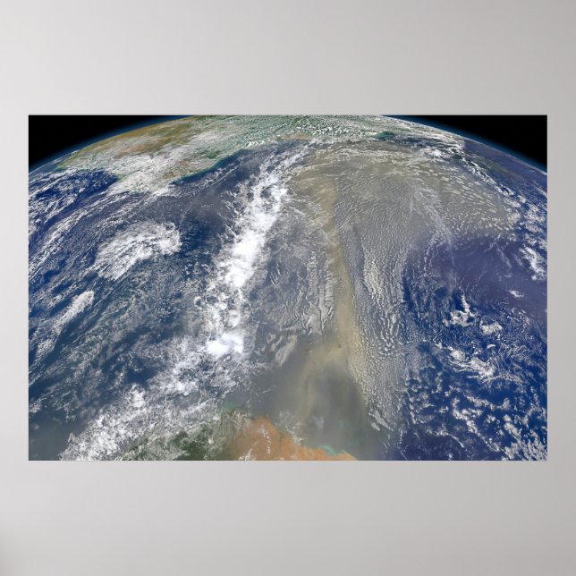 Póster El polvo se dirige hacia Sudamérica (Frente)