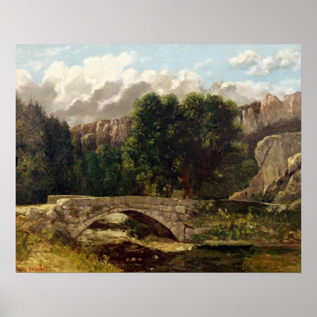 Póster El Pont de Fleurie, Suiza, 1873 (Frente)